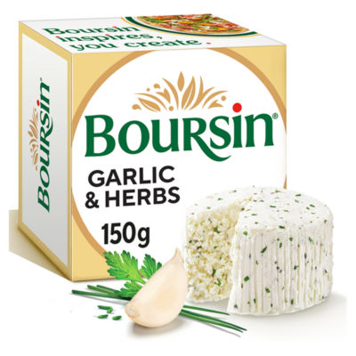 Boursin Garlic Herbs Soft Cream Cheese 150g - British product