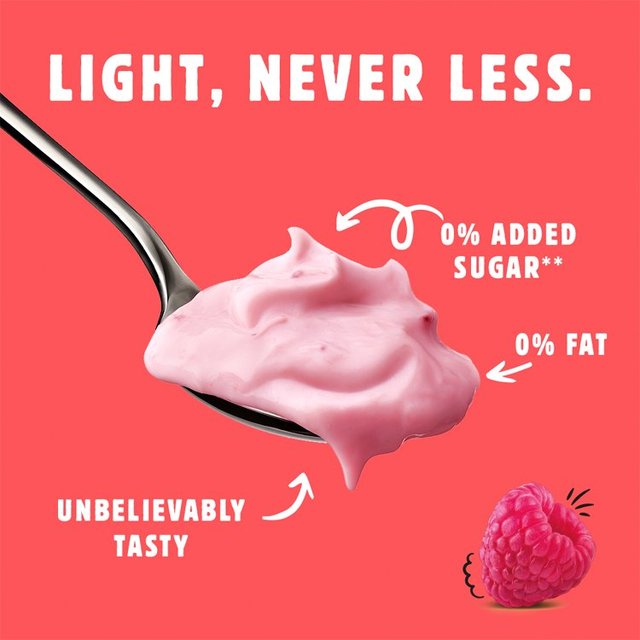 Light & Free Raspberry Greek Style 0% Added Sugar Fat Free Yoghurt   4 x 115g GOODS M&S   