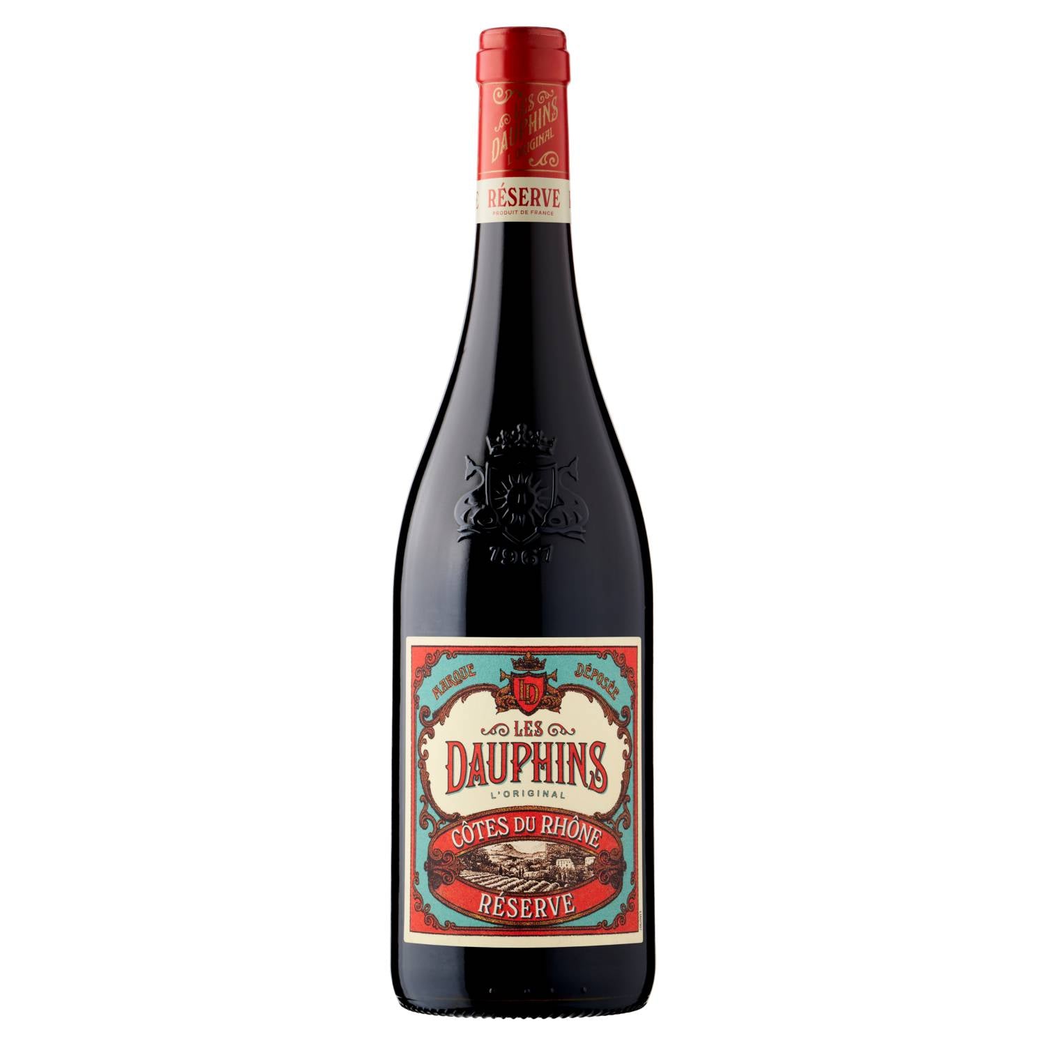 Les Dauphins Côtes du Rhône Réserve 750ml, imported from the UK