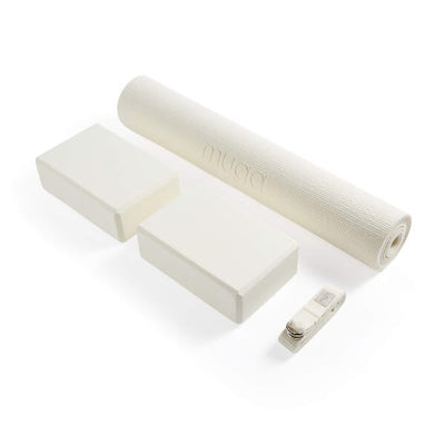 Superdrug Myga Yoga Entry Mat, Strap & Pair of Blocks Cream Yoga Set- Buy online at McGrocer