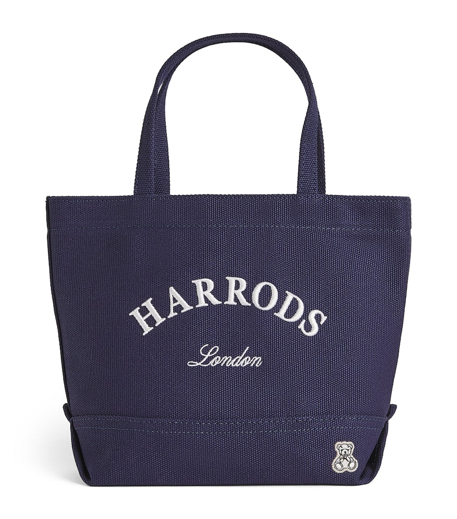 Petit sac fourre-tout Harrods en coton avec logo brodé, version UK