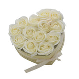 Merci Boutique cream roses soap bouquet heart, imported from the UK