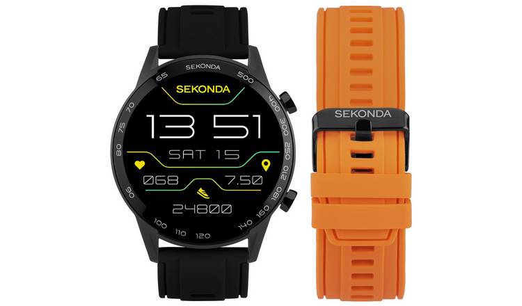 Sekonda Active Plus smartwatch black metal case gift set (British brand)