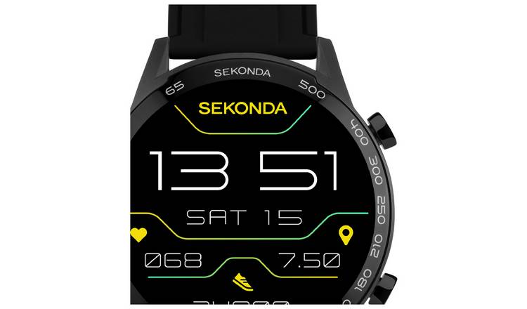 Sekonda Active Plus smartwatch black metal case gift set (British brand)