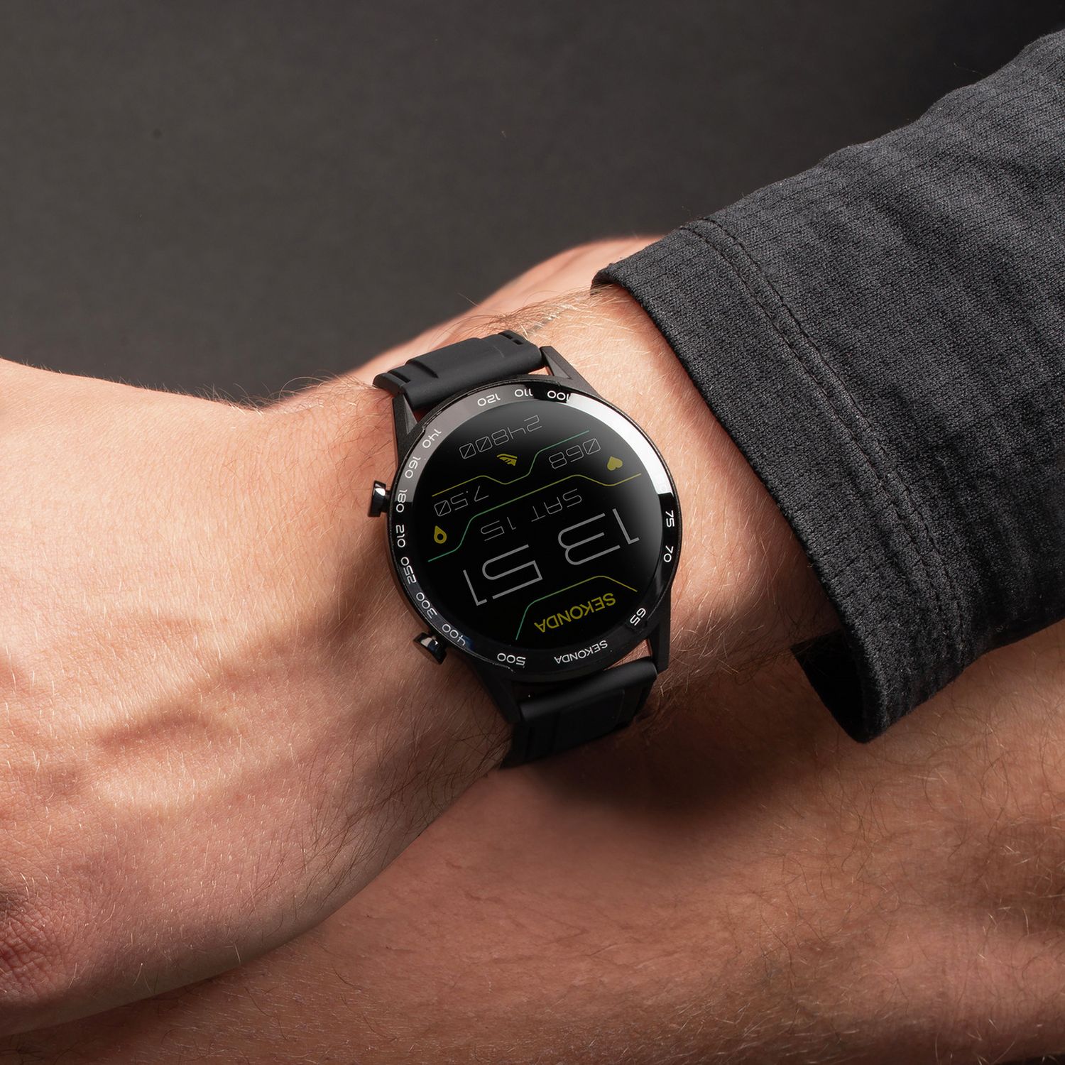 Sekonda Active Plus smartwatch black metal case gift set (British brand)