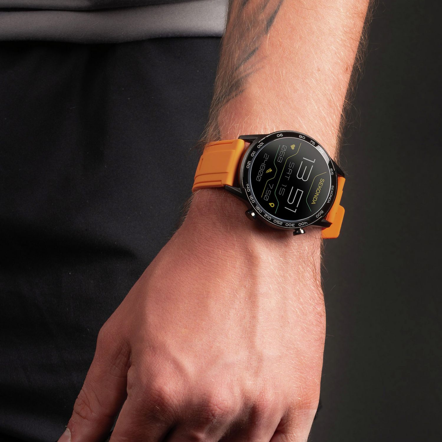 Sekonda Active Plus smartwatch black metal case gift set (British brand)