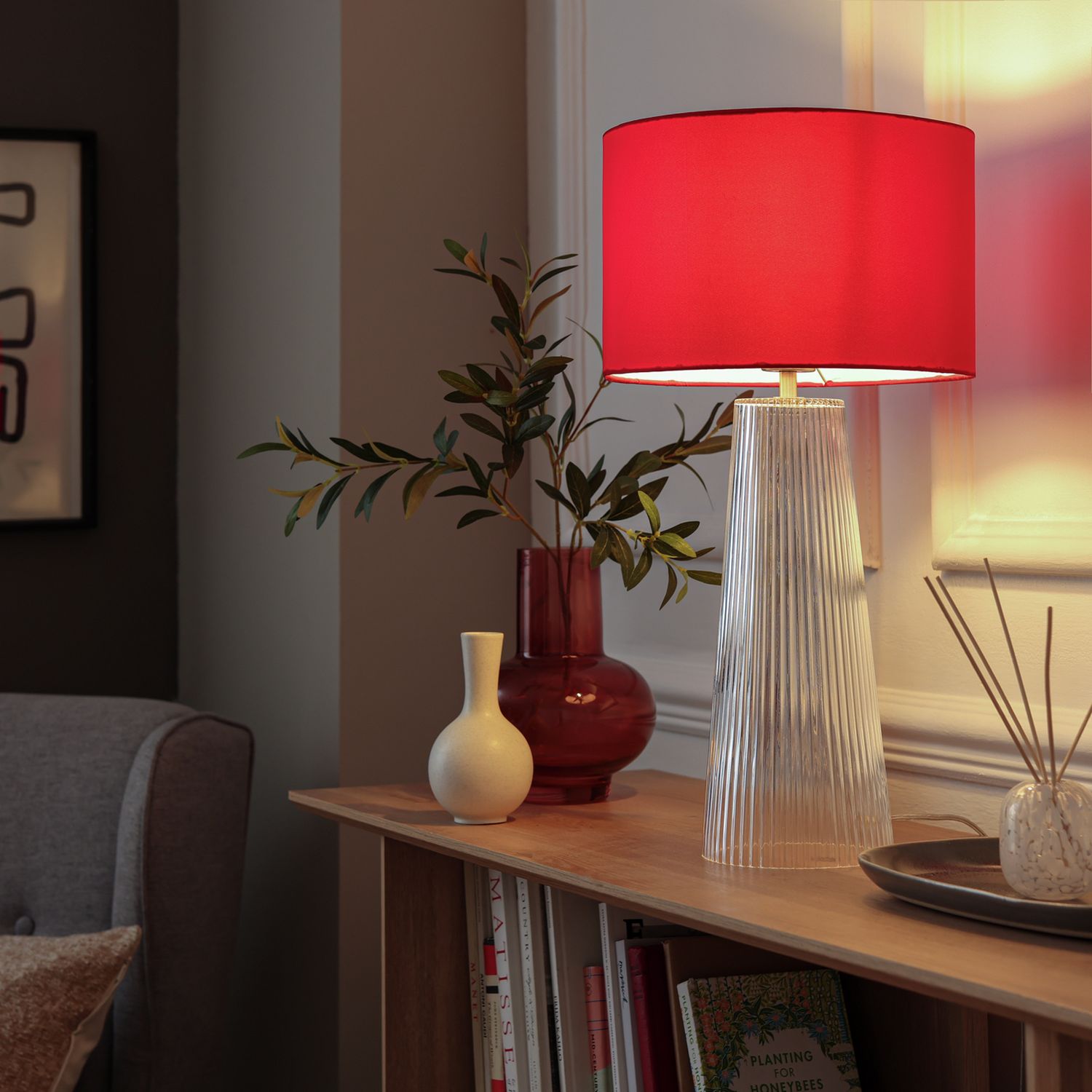 Argos Home Red Easy Fit Lampshade - 30cm