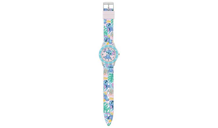 Disney Lilo and Stitch blue printed time teacher watch, UK version