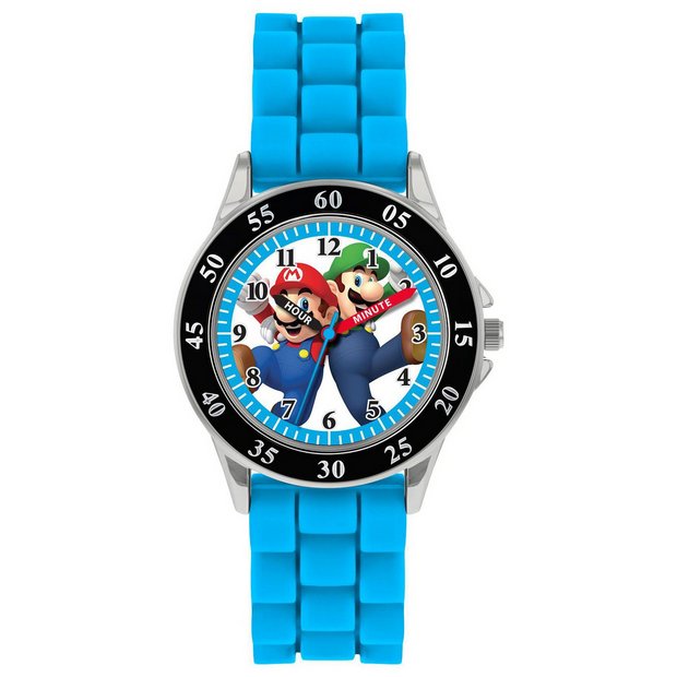 Nintendo Mario time teacher watch with silicone strap, imported from the UK