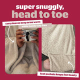 Silentnight Neutral Snugsie wearable blanket, imported from the UK