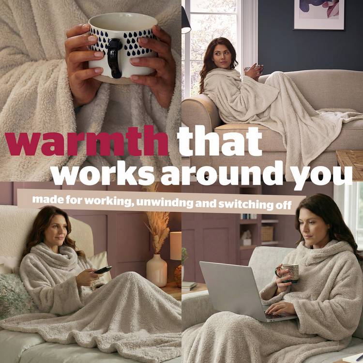 Silentnight Neutral Snugsie wearable blanket, imported from the UK