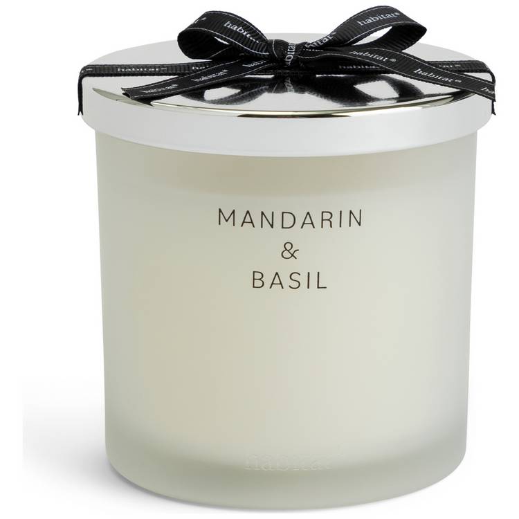 Habitat candle with lid mandarin and basil - British product