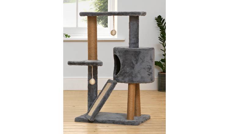 Grey cat scratch and rest station, imported from the UK