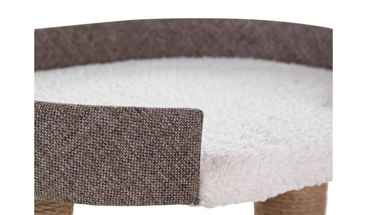 Cat scratching post with bed grey compact H53.5cm British brand