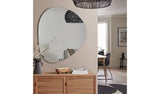 Habitat black frameless irregular wall mirror 109x94cm, UK version