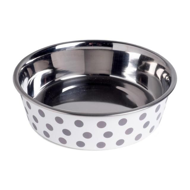 Petface Deli Grey Spots Dog Bowl GOODS M&S   