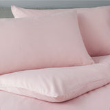 Silentnight Supersoft Plain Blush Pink Bedding Set - Double