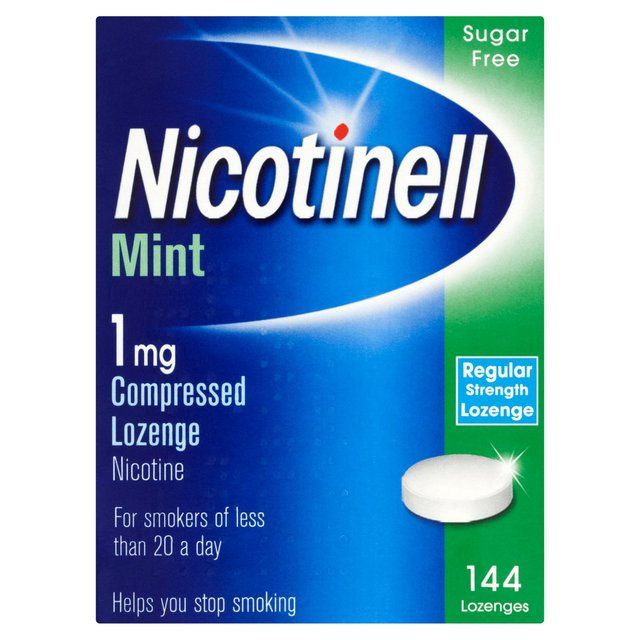 Nicotinell Nicotine Lozenge Stop Smoking Sugar Free Mint 1mg 144 Pack   144 per pack GOODS M&S   