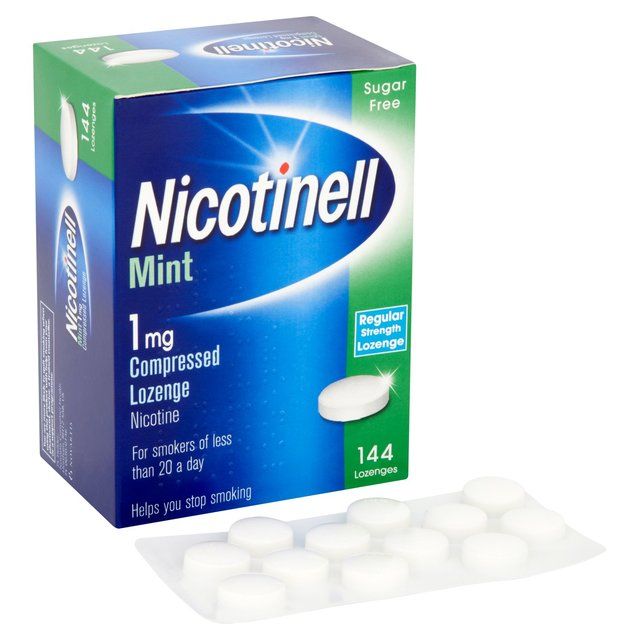 Nicotinell Nicotine Lozenge Stop Smoking Sugar Free Mint 1mg 144 Pack   144 per pack