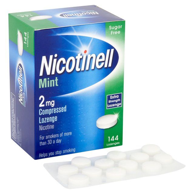 Nicotinell Nicotine Lozenge Stop Smoking Sugar Free Mint 2mg 144 Pack   144 per pack