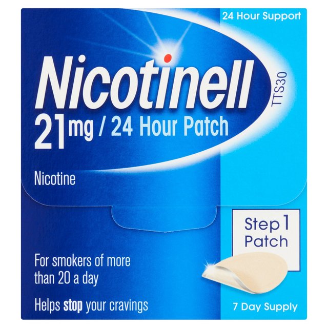 Nicotinell Nicotine Patch Stop Smoking 24hr Craving Relief 21mg Step 1 GOODS M&S   