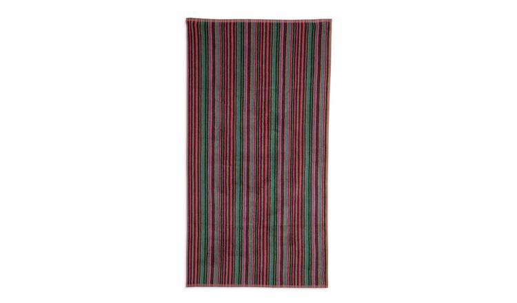 Habitat multicoloured skinny stripe hand towel 90x50cm (British brand)