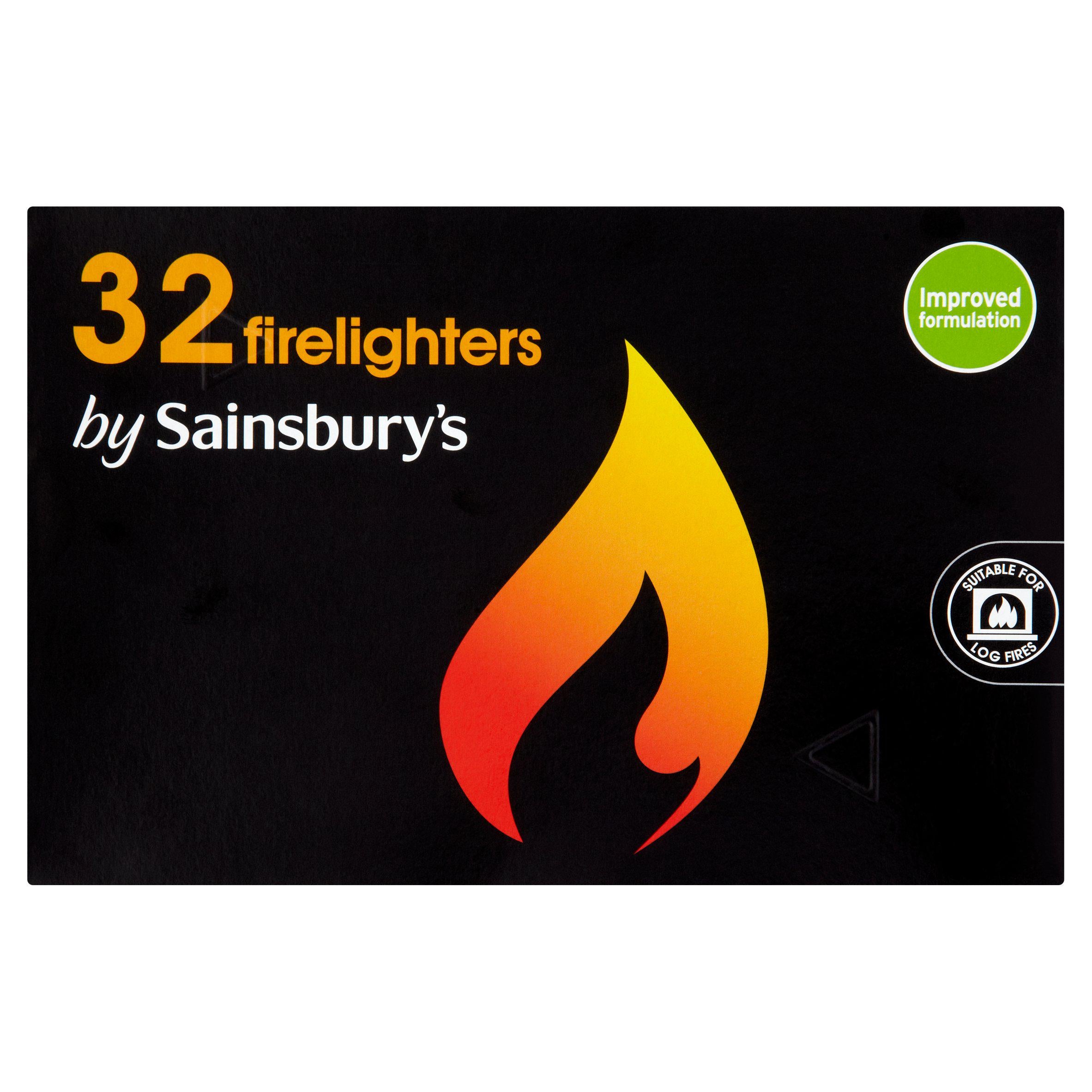 Sainsbury's Firelighters x32 essentials Sainsburys   