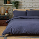 Habitat Stripe Seersucker Navy Bedding Set - King size