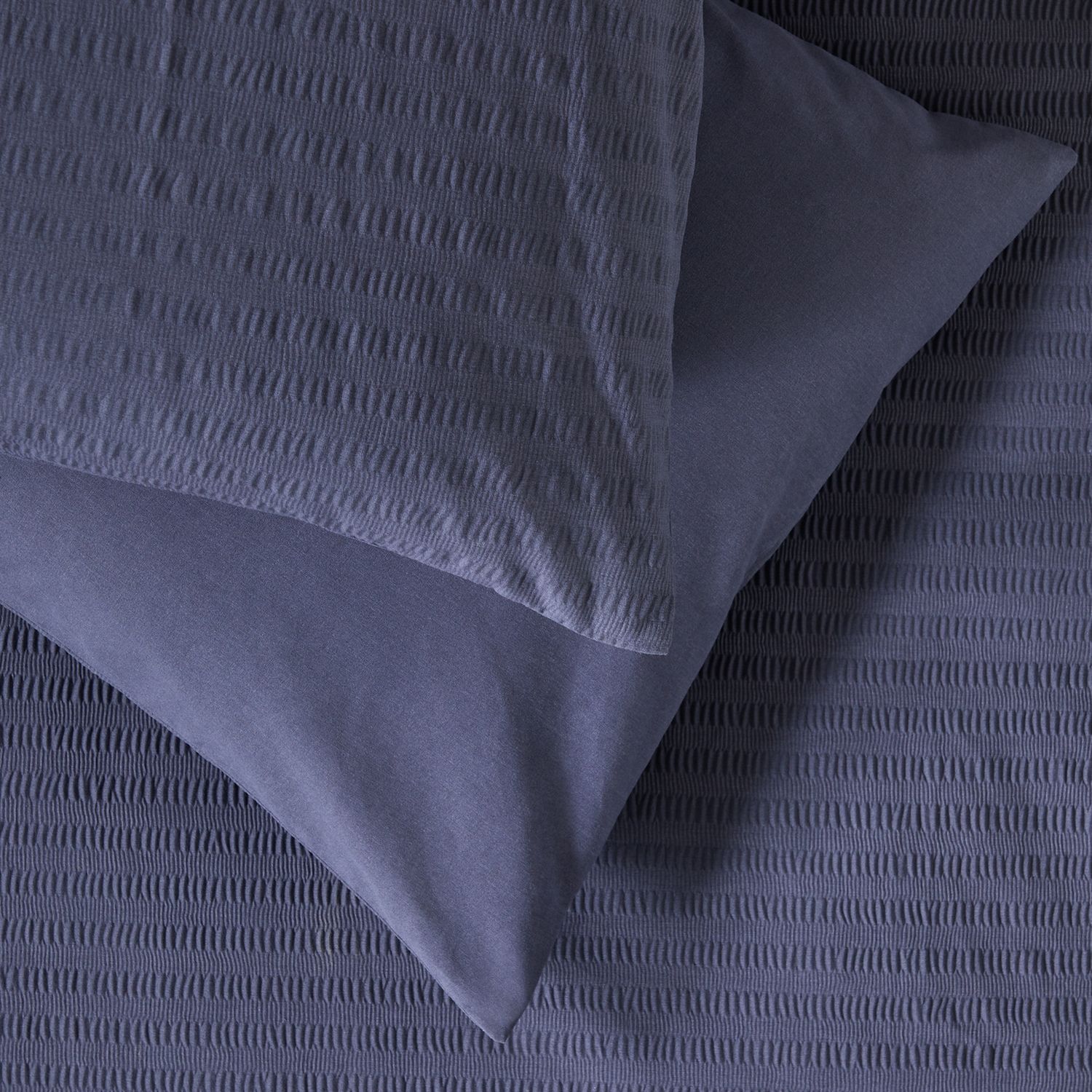 Habitat Stripe Seersucker Navy Bedding Set - King size