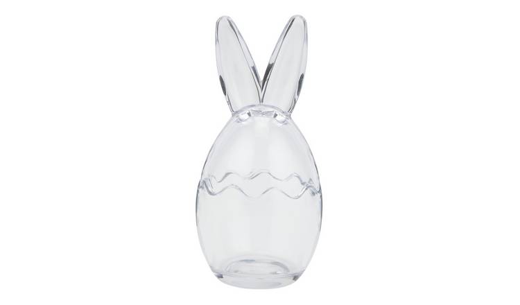 Argos Home bunny glass jar Easter decoration (British brand)