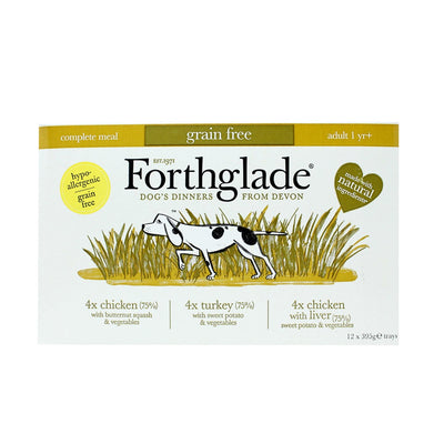Forthglade kornfritt våtfôr til hund 12 x 395 g