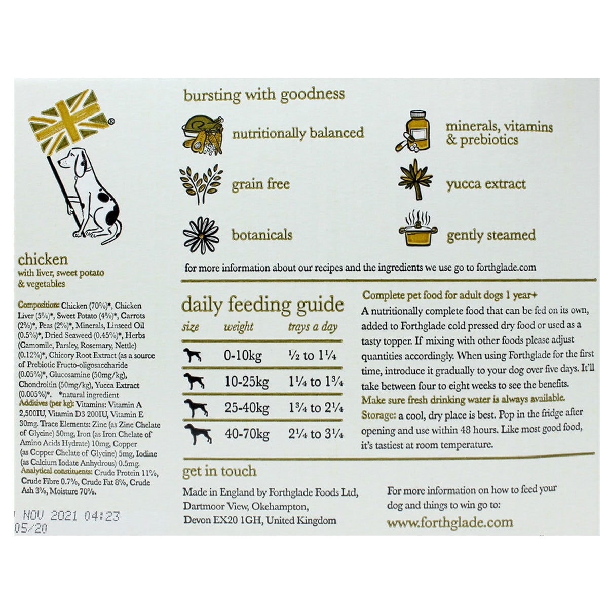 Forthglade Grain Free Variety Pack wet dog food 12x395g - British product