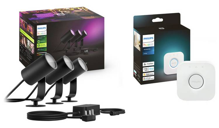 Philips Hue Lily smart outdoor spikes 3-pack, UK version