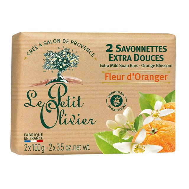 Le Petit Olivier Extra Mild Orange Blossom Soap Bar   2 x 100g GOODS M&S   