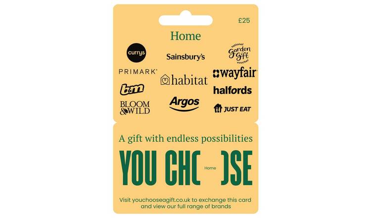 You Choose Home 25 GBP Gift Card GOODS Argos