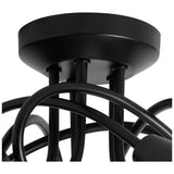 Argos Home Curico black flush ceiling light with 5 glass shades - British product
