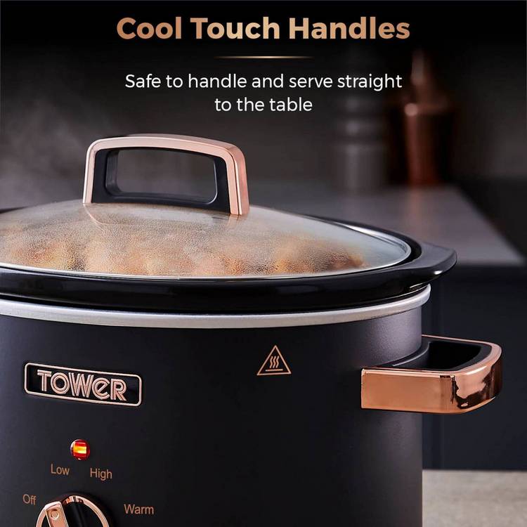 Tower Cavaletto black 3.5L slow cooker (British brand)
