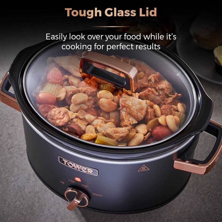 Tower Cavaletto black 3.5L slow cooker (British brand)