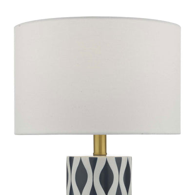 Costco UK Weylin Ceramic Table Lamp with Navy and White Glazed Finish- Buy online at McGrocer