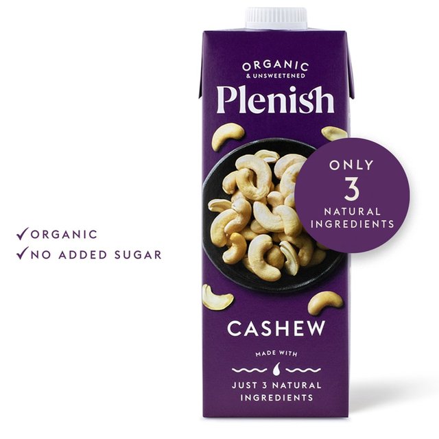 Plenish Organic Cashew Unsweetened Drink Long Life   1L GOODS M&S   