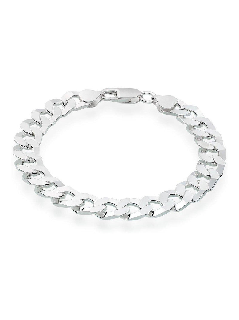 Sterling silver men's curb bracelet 20cm (British brand)