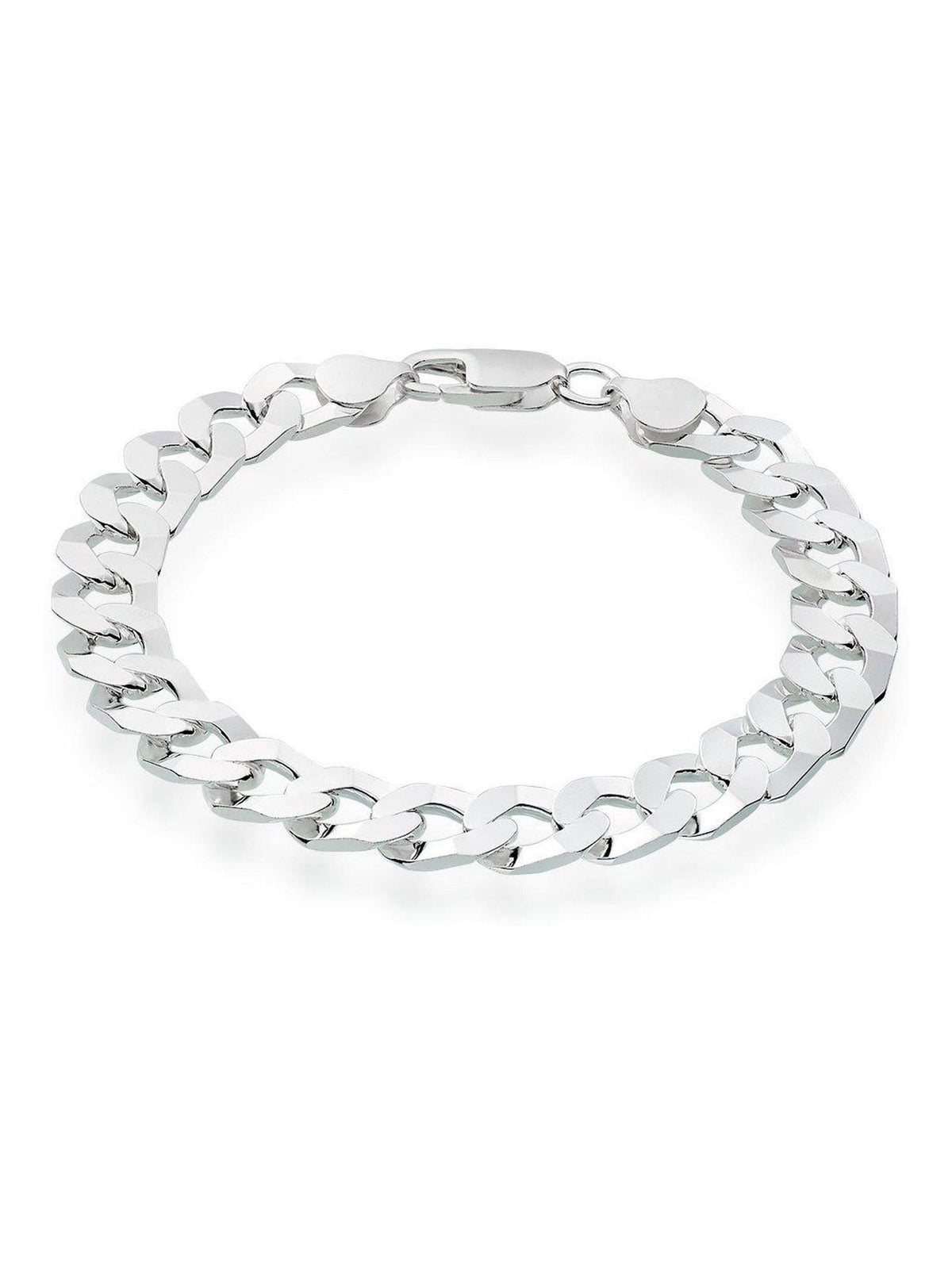 Sterling silver men's curb bracelet 20cm (British brand)