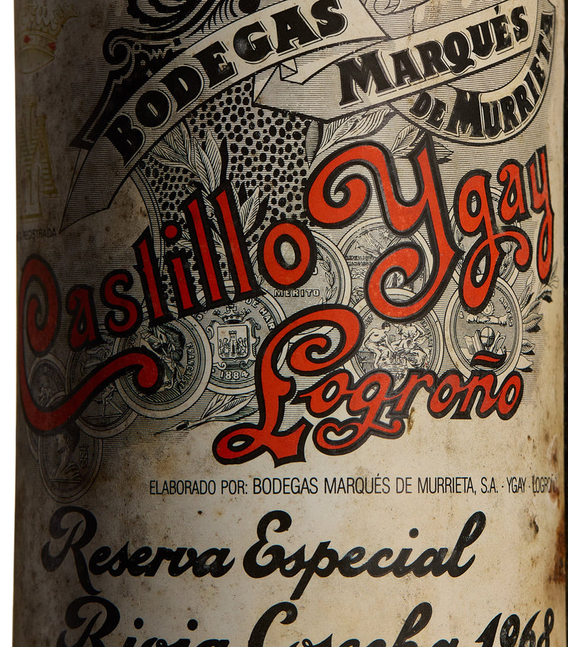 Murrietta Castillo Ygay Gran Reserva 1968 red wine 75cl, imported from the UK