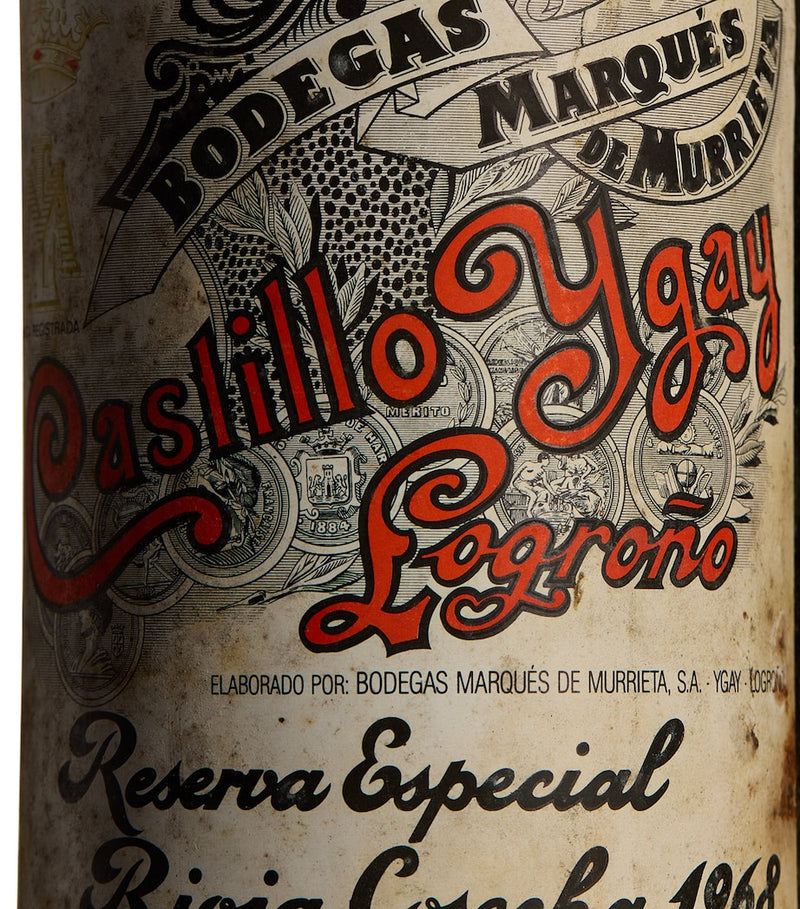 Murrietta Castillo Ygay Gran Reserva 1968 red wine 75cl, imported from the UK