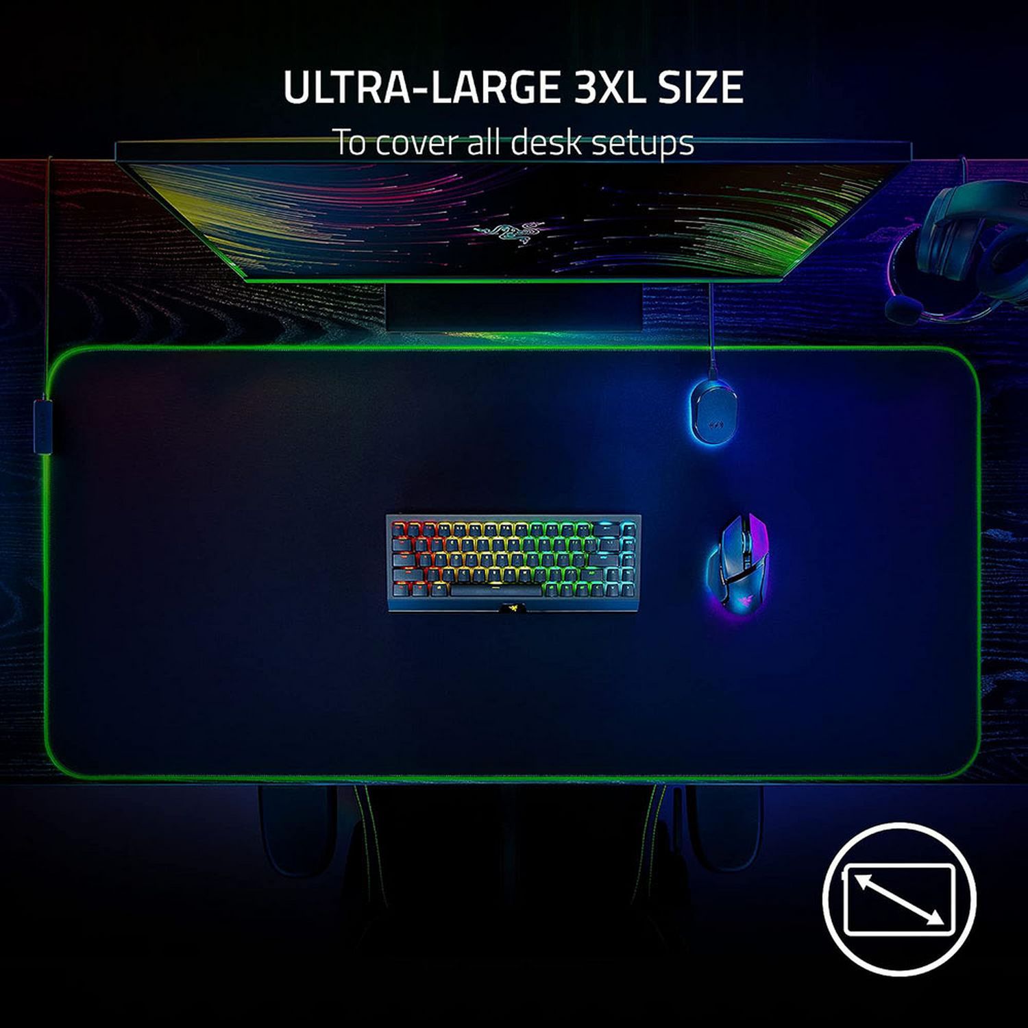Razer Goliathus Chroma 3XL mouse mat black - British product