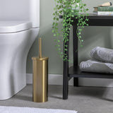 Argos Home gold stainless steel toilet brush holder, UK version