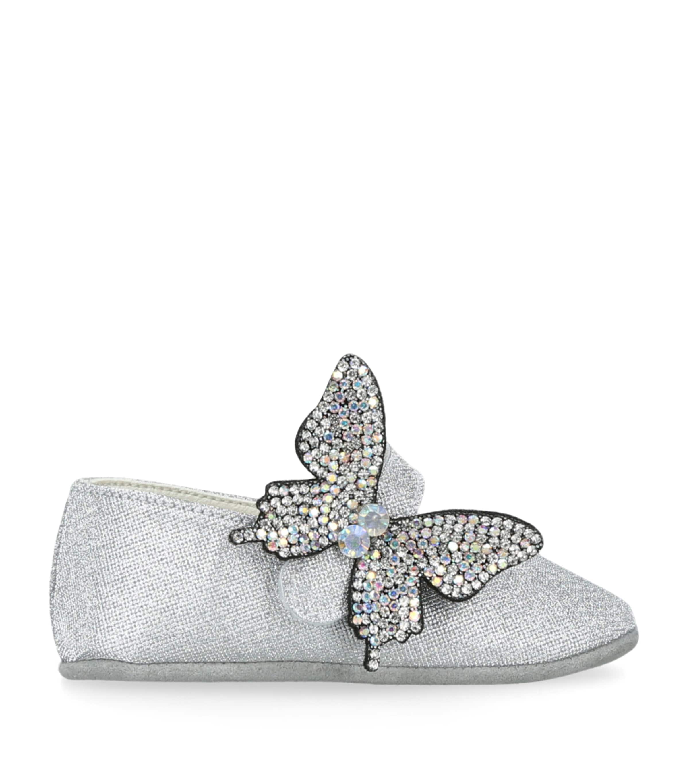 BabyWalker crystal butterfly ballet flats - British product