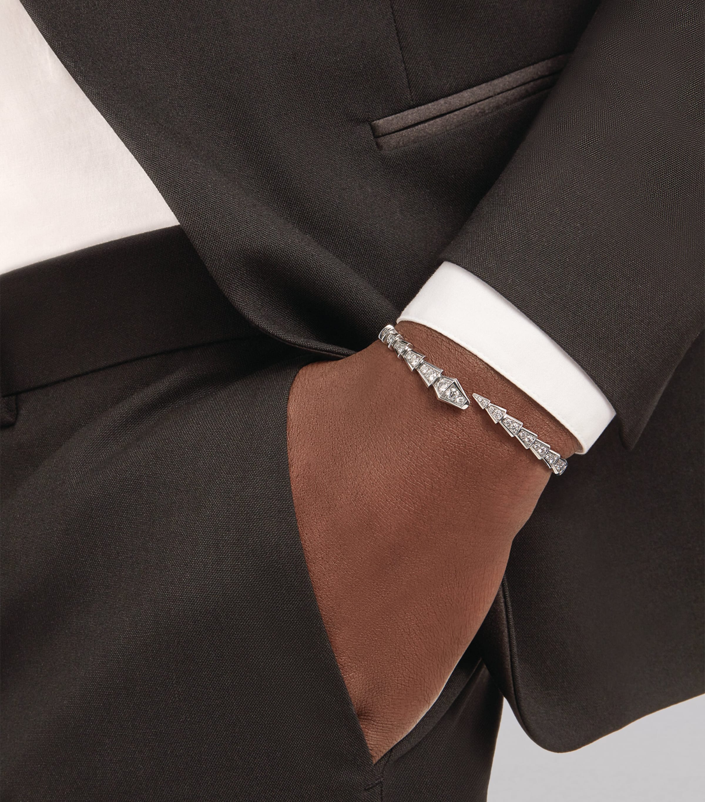 Bvlgari Serpenti Viper bracelet white gold diamonds (British brand)