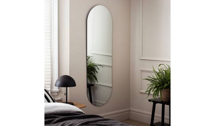 Habitat frameless oval wall mirror 150x50cm, imported from the UK
