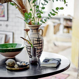 Bloomingville stoneware vase cream and black 31cm, imported from the UK